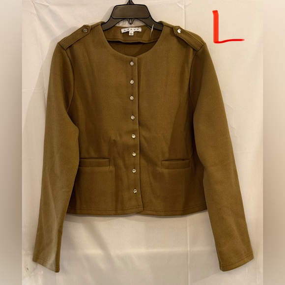 HYFVE Jackets & Blazers - HYFVE Khaki Button-Up Women's Blazer
